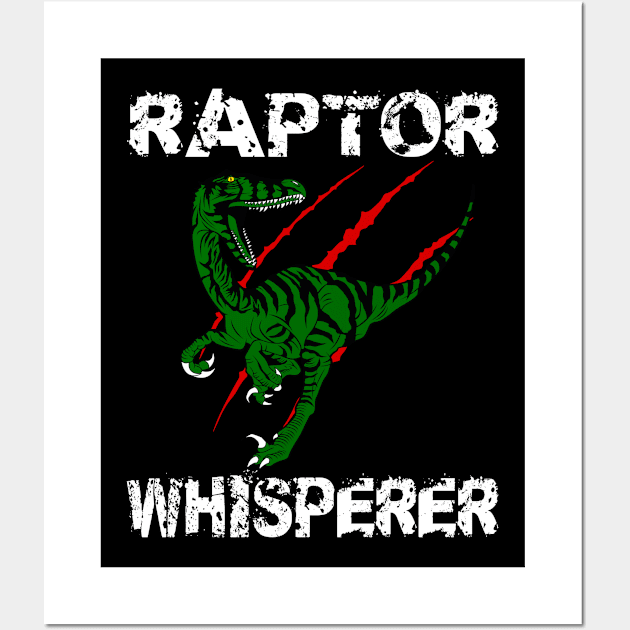 Raptor Whisperer Gift Idea Design Motif Wall Art by Shirtjaeger